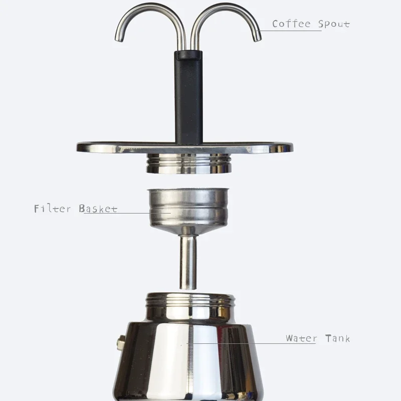 200ML Mini Moka Pot Double Tub - Coffee Equipment Espresso ulasan dan harga