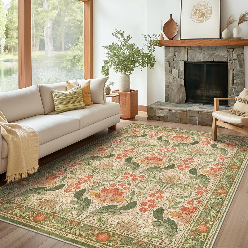 Vintage Floral Rug Carpet for  - Vintage Coffee Equipment ulasan dan harga