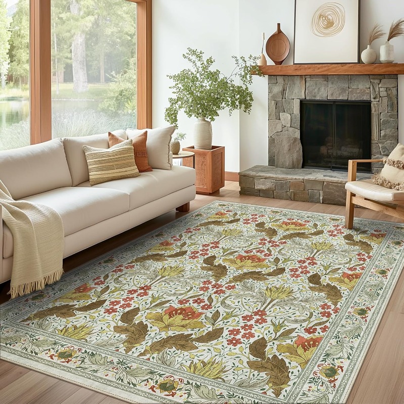 Vintage Floral Rug Carpet for  - Vintage Coffee Equipment ulasan dan harga