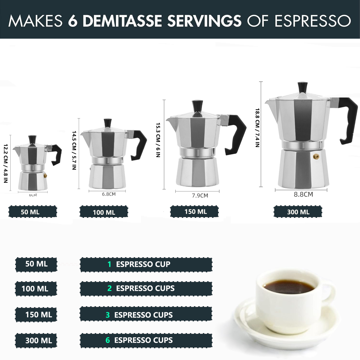 Classic Aluminum Moka Pot 50-3 - Coffee Equipment Espresso ulasan dan harga