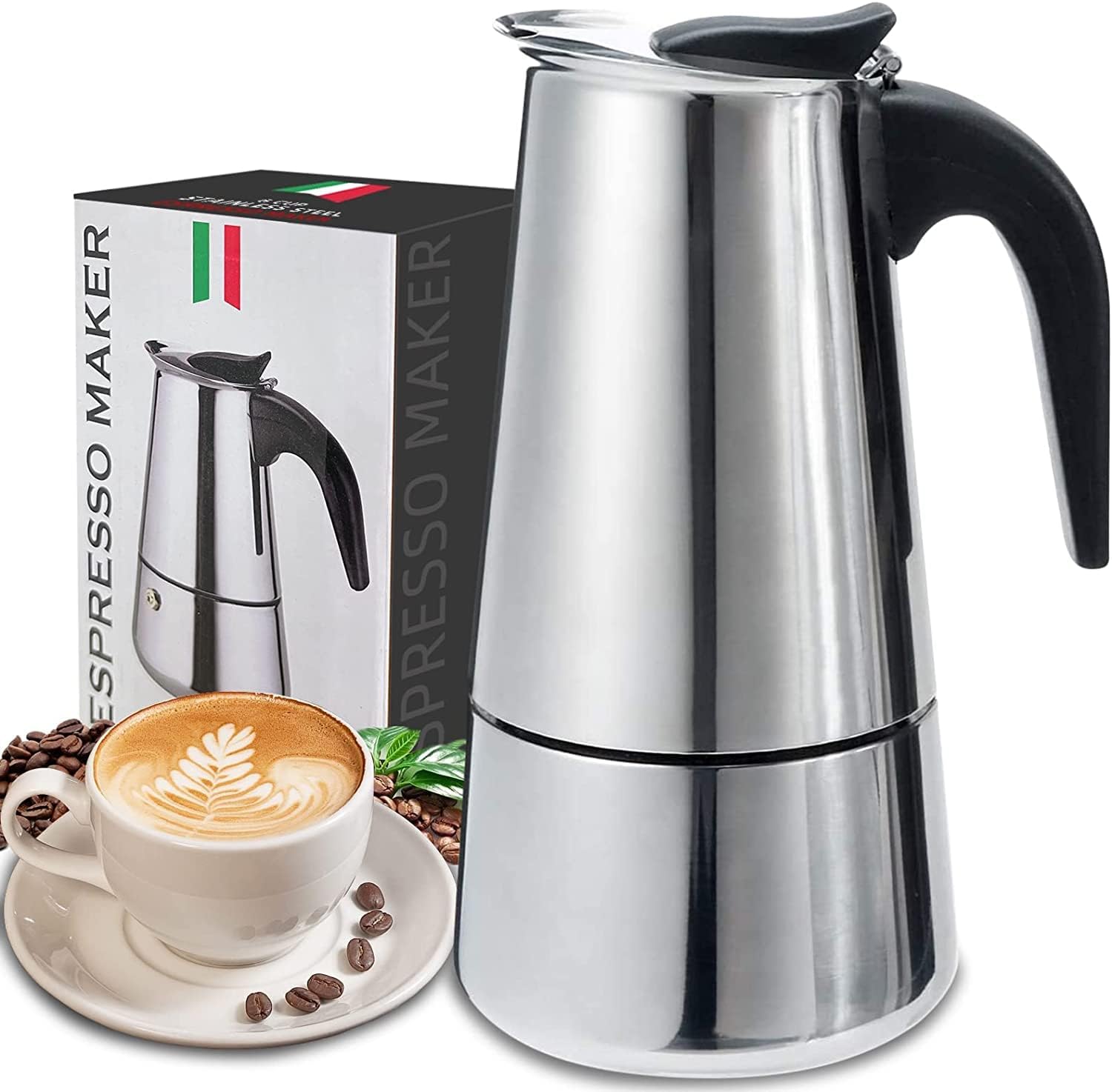 4/6/9 Cups Moka Pot Caffe Mach - Coffee Equipment Espresso ulasan dan harga