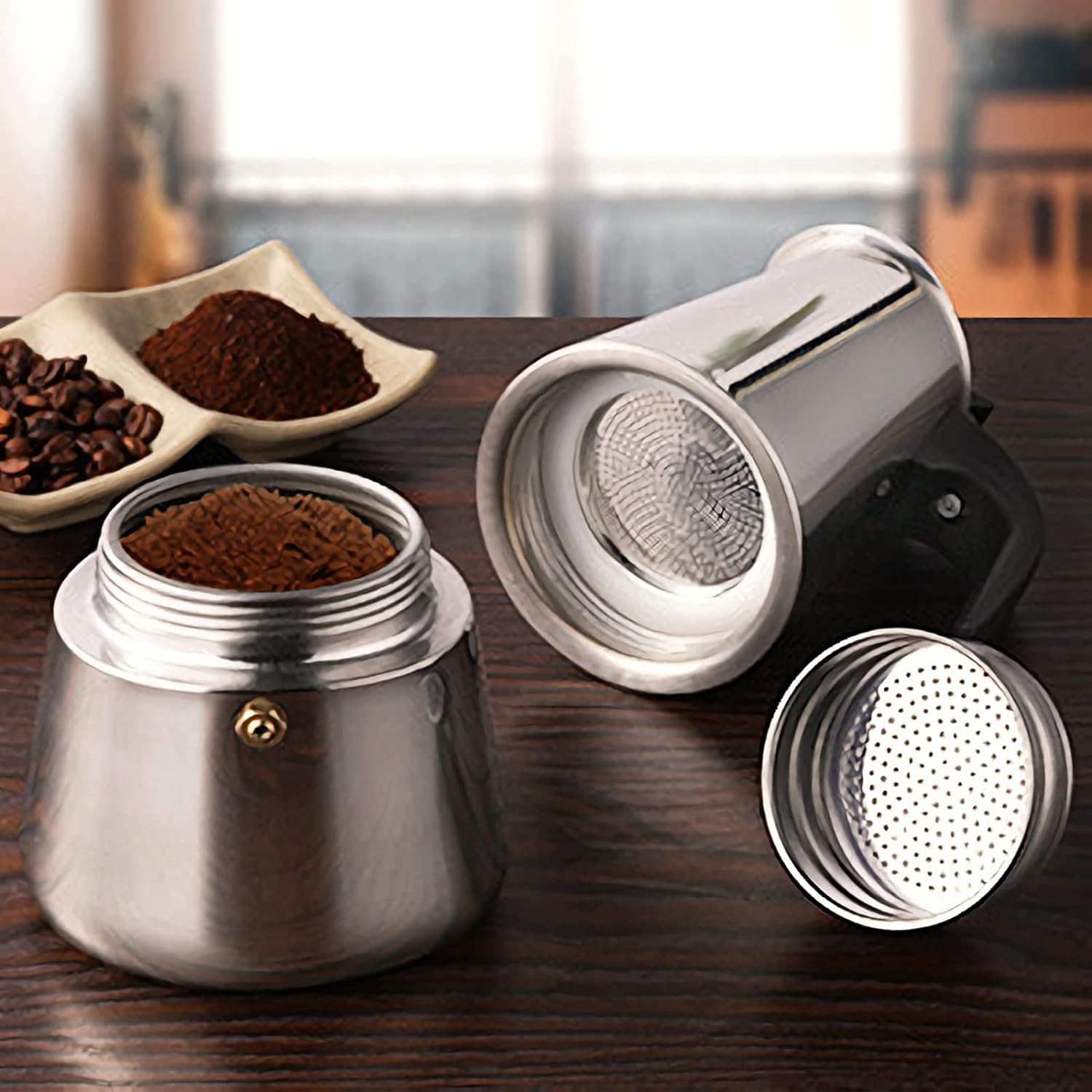 4/6/9 Cups Moka Pot Caffe Mach - Coffee Equipment Espresso ulasan dan harga